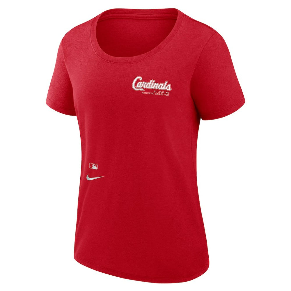 MLB St. Louis Cardinals Nike Women's Authentic Collection Performance Scoop Neck T-Shirt