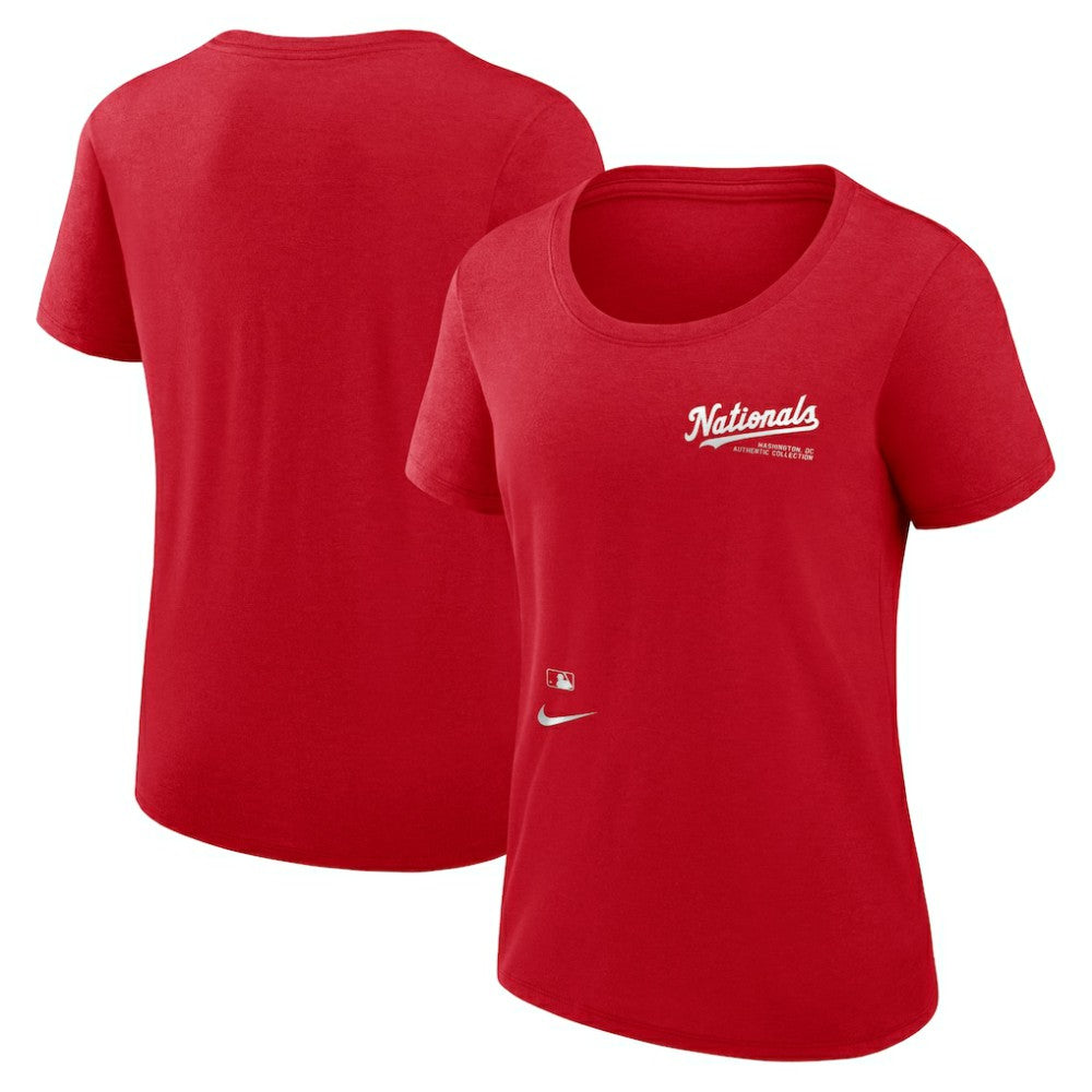MLB Washington Nationals Nike Women's Authentic Collection Performance Scoop Neck T-Shirt