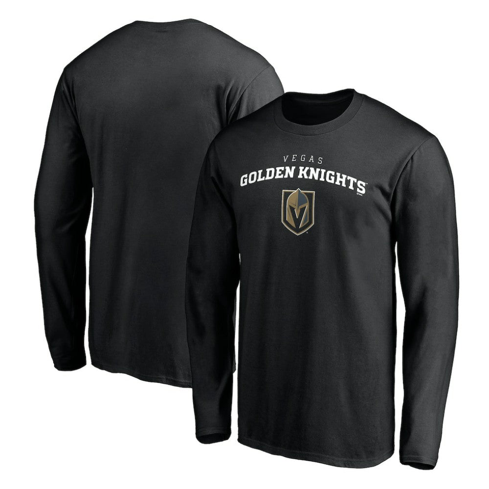 NHL Black Vegas Golden Knights Team Lockup Long Sleeve T-Shirt