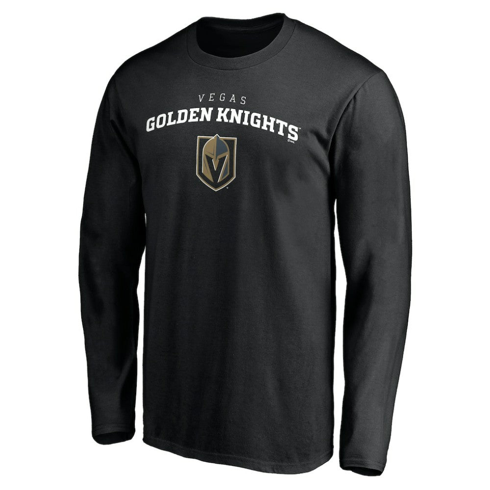 NHL Black Vegas Golden Knights Team Lockup Long Sleeve T-Shirt