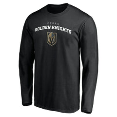 NHL Black Vegas Golden Knights Team Lockup Long Sleeve T-Shirt