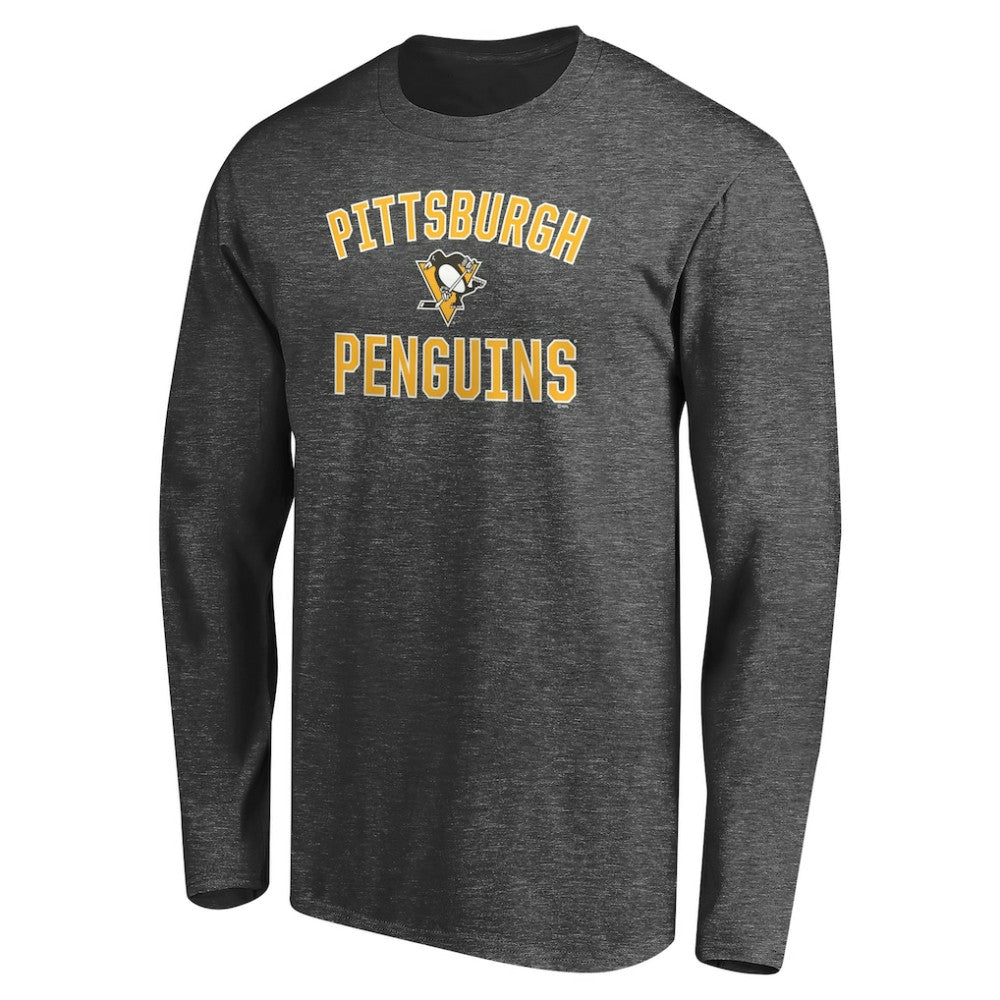 NHL Charcoal Pittsburgh Penguins Victory Arch Long Sleeve T-Shirt