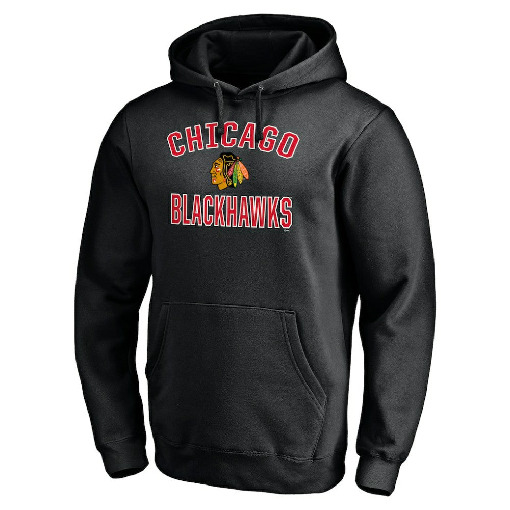 NHL Black Chicago Blackhawks Victory Arch Pullover Hoodie