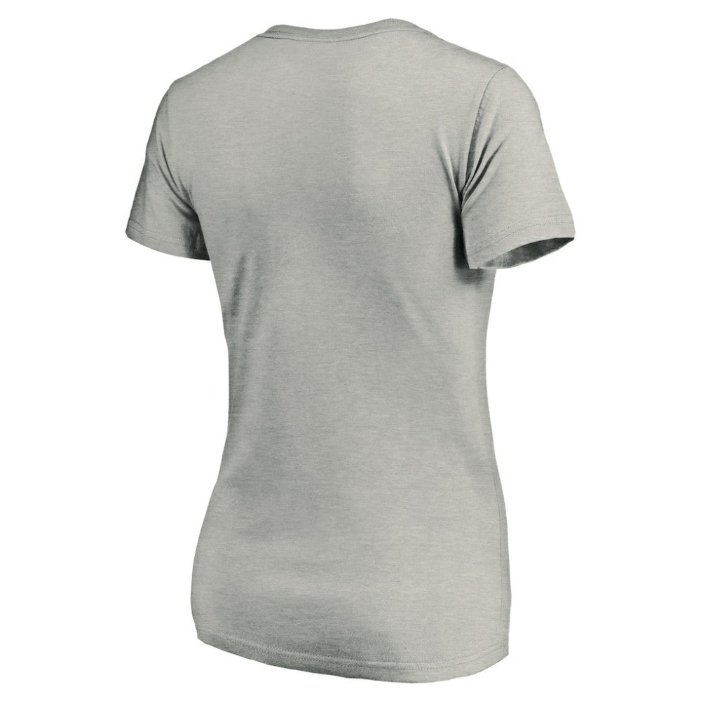 NHL Gray Seattle Kraken Women's Primary Logo V-Neck T-Shirt