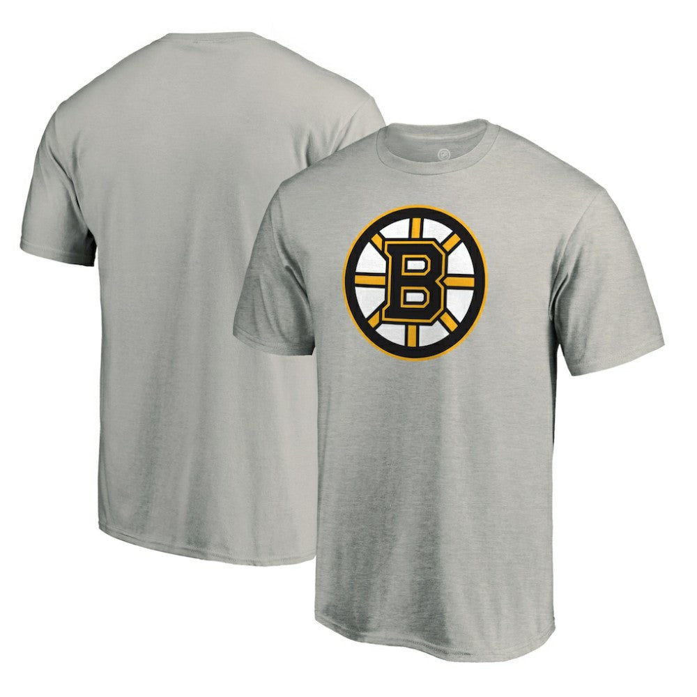 NHL Heather Gray Boston Bruins Primary Logo T-Shirt