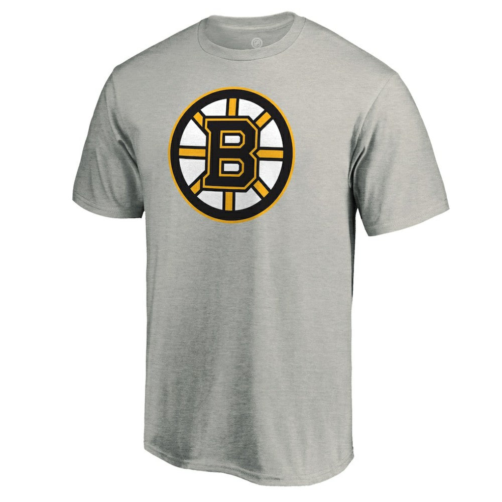 NHL Heather Gray Boston Bruins Primary Logo T-Shirt