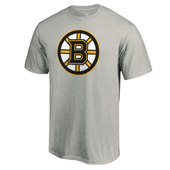 NHL Heather Gray Boston Bruins Primary Logo T-Shirt