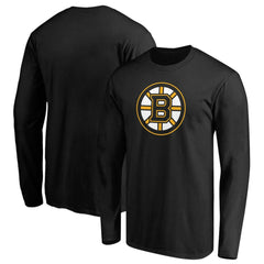 NHL Black Boston Bruins Primary Logo Long Sleeve T-Shirt