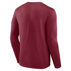NHL Burgundy Colorado Avalanche Primary Logo Long Sleeve T-Shirt