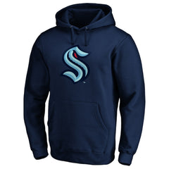 NHL Deep Sea Blue Seattle Kraken Primary Logo Pullover Hoodie