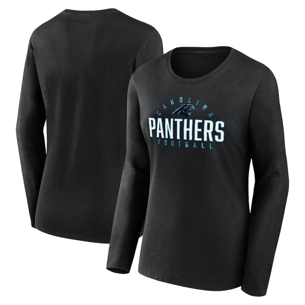 Women's Plus Size Foiled Play Long Sleeve T-Shirt - Carolina Panthers