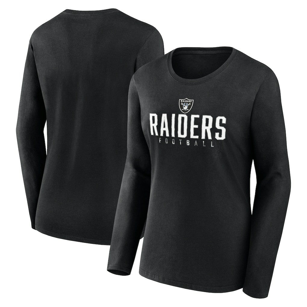 Women's Plus Size Foiled Play Long Sleeve T-Shirt - Las Vegas Raiders