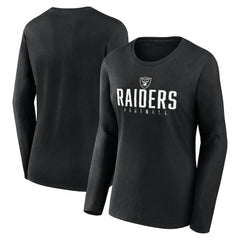 Women's Plus Size Foiled Play Long Sleeve T-Shirt - Las Vegas Raiders