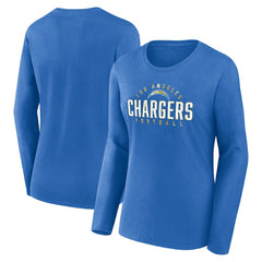 Women's Plus Size Foiled Play Long Sleeve T-Shirt - Los Angeles Chargers