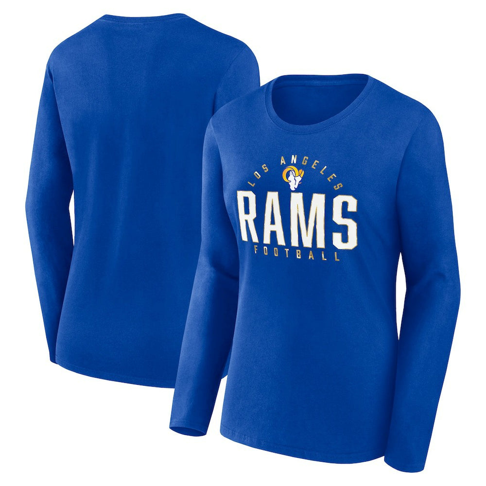Women's Plus Size Foiled Play Long Sleeve T-Shirt - Los Angeles Rams