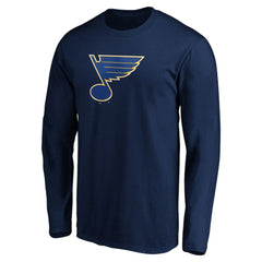 NHL Navy St. Louis Blues Primary Logo Long Sleeve T-Shirt