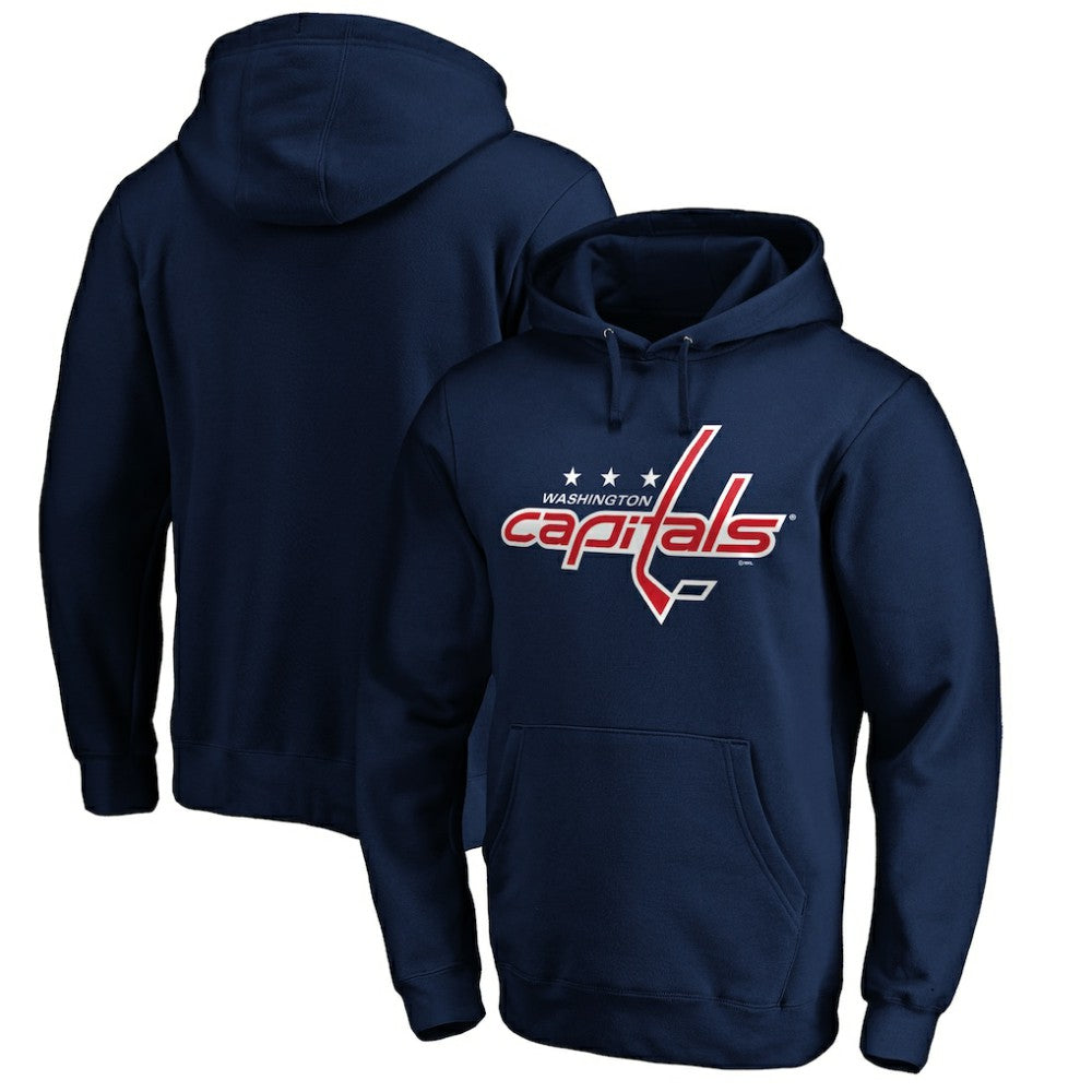 NHL Navy Washington Capitals Primary Logo Pullover Hoodie