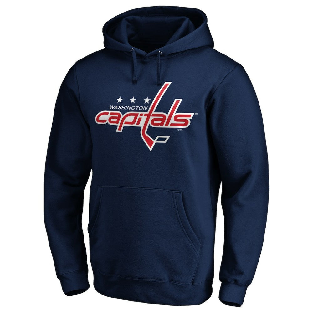 NHL Navy Washington Capitals Primary Logo Pullover Hoodie