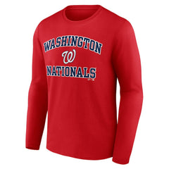 MLB Washington Nationals Logo Athletic Heart & Soul Long Sleeve T-Shirt