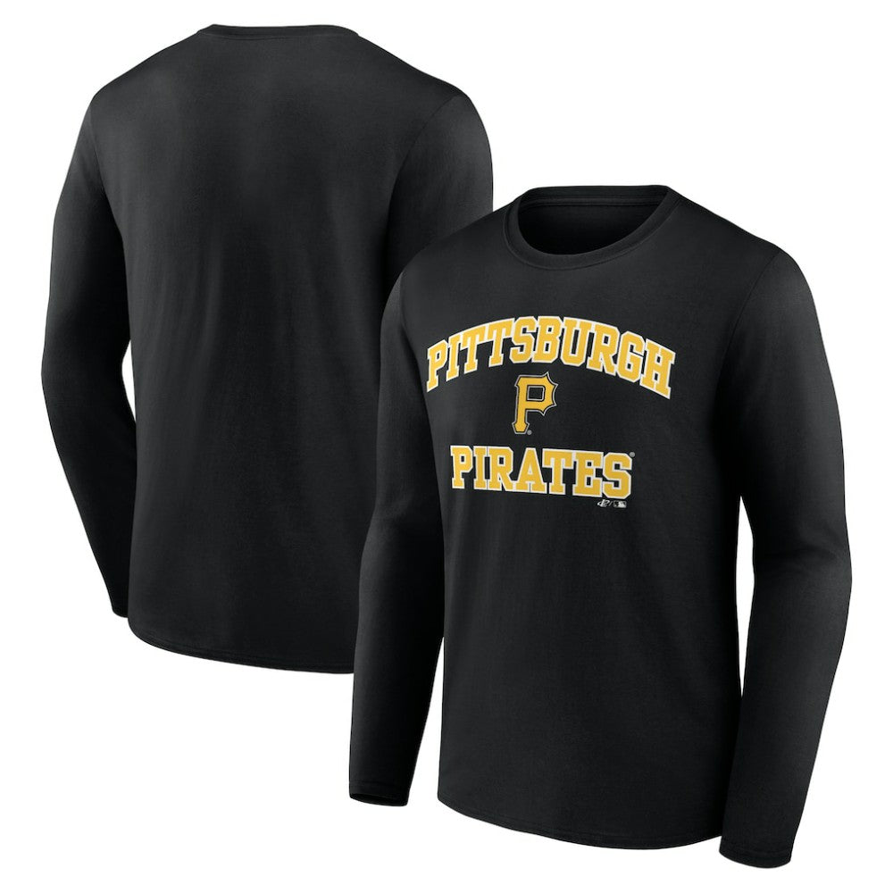 MLB Pittsburgh Pirates Logo Athletic Heart & Soul Long Sleeve T-Shirt