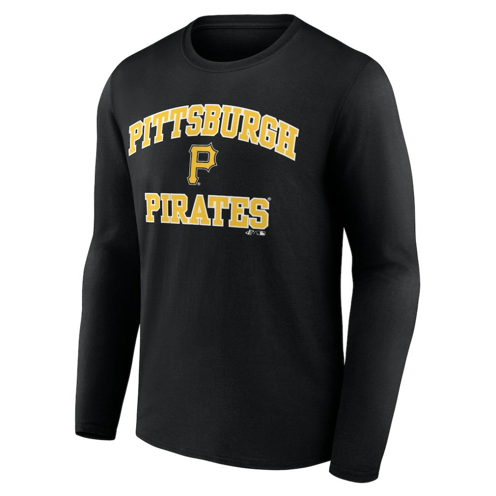 MLB Pittsburgh Pirates Logo Athletic Heart & Soul Long Sleeve T-Shirt