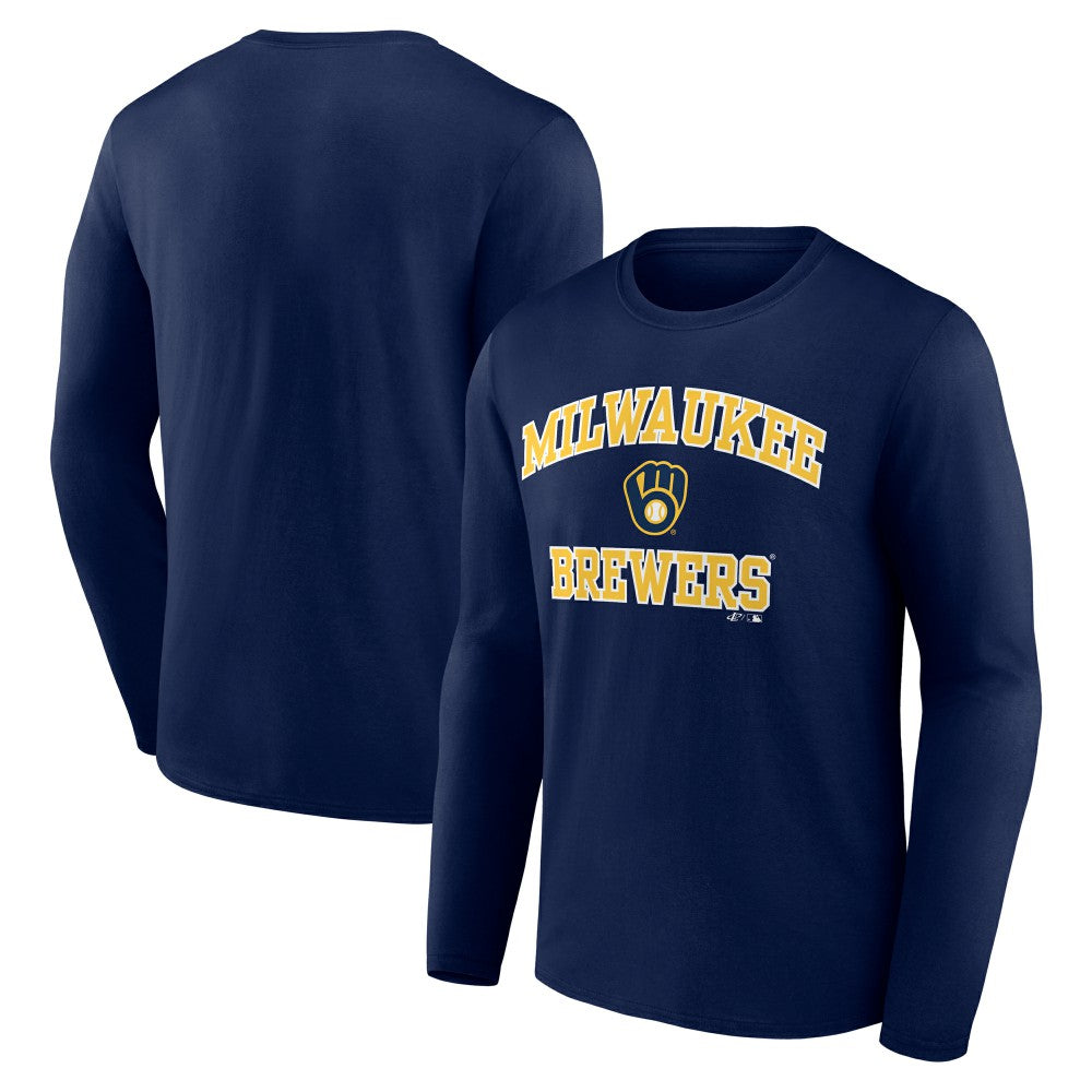 MLB Milwaukee Brewers Logo Athletic Heart & Soul Long Sleeve T-Shirt