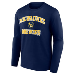 MLB Milwaukee Brewers Logo Athletic Heart & Soul Long Sleeve T-Shirt
