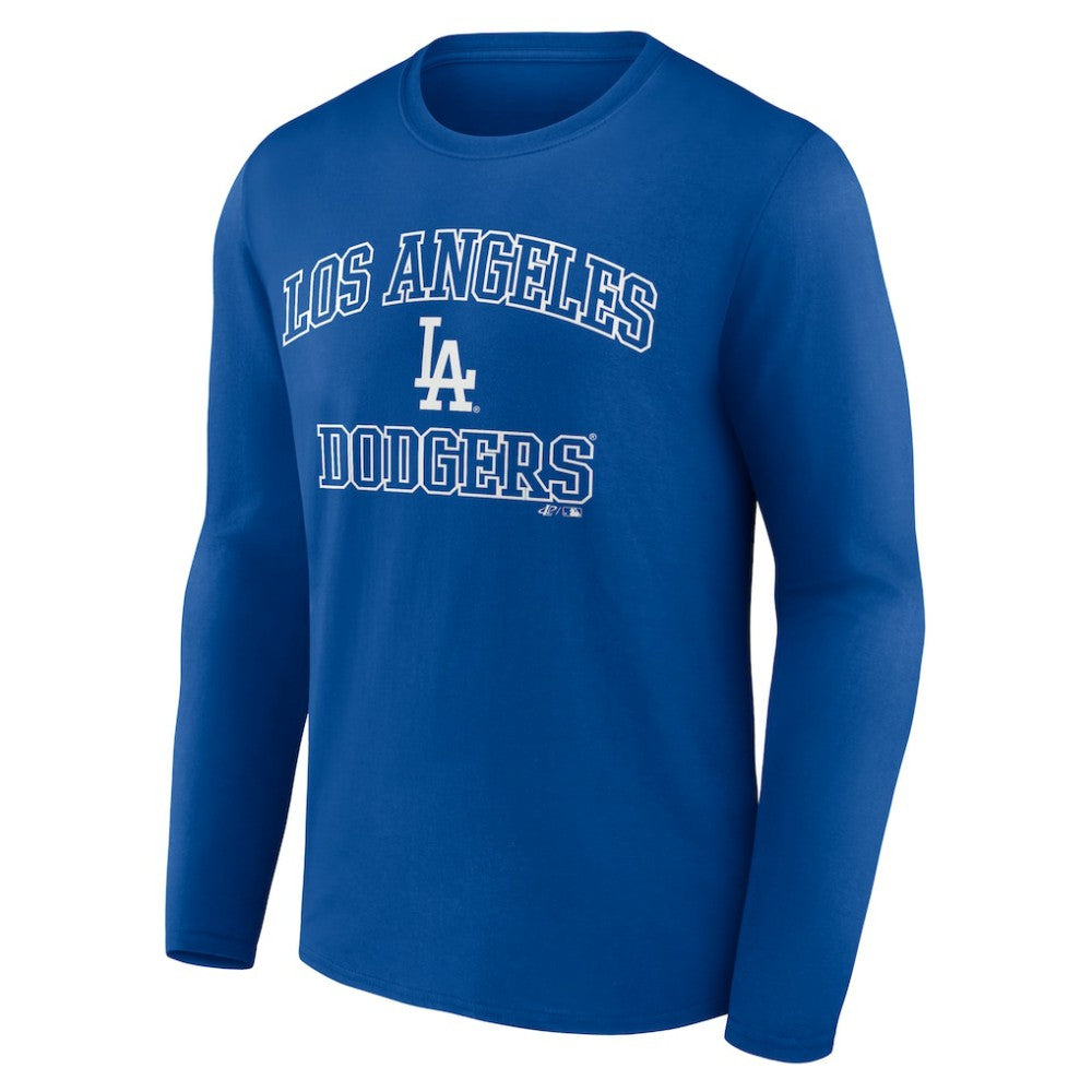 MLB Los Angeles Dodgers Logo Athletic Heart & Soul Long Sleeve T-Shirt