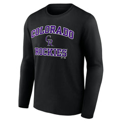 MLB Colorado Rockies Logo Athletic Heart & Soul Long Sleeve T-Shirt