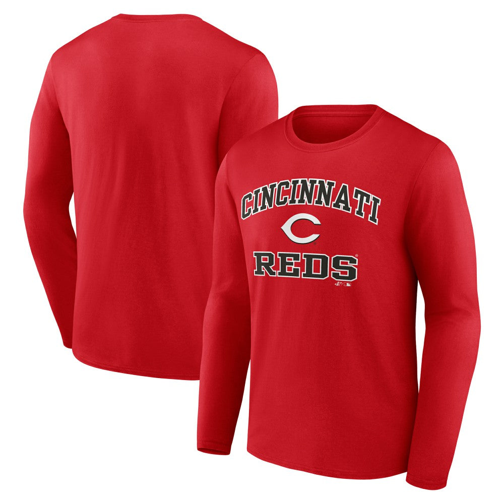 MLB Cincinnati Reds Logo Athletic Heart & Soul Long Sleeve T-Shirt