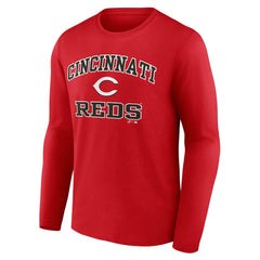 MLB Cincinnati Reds Logo Athletic Heart & Soul Long Sleeve T-Shirt