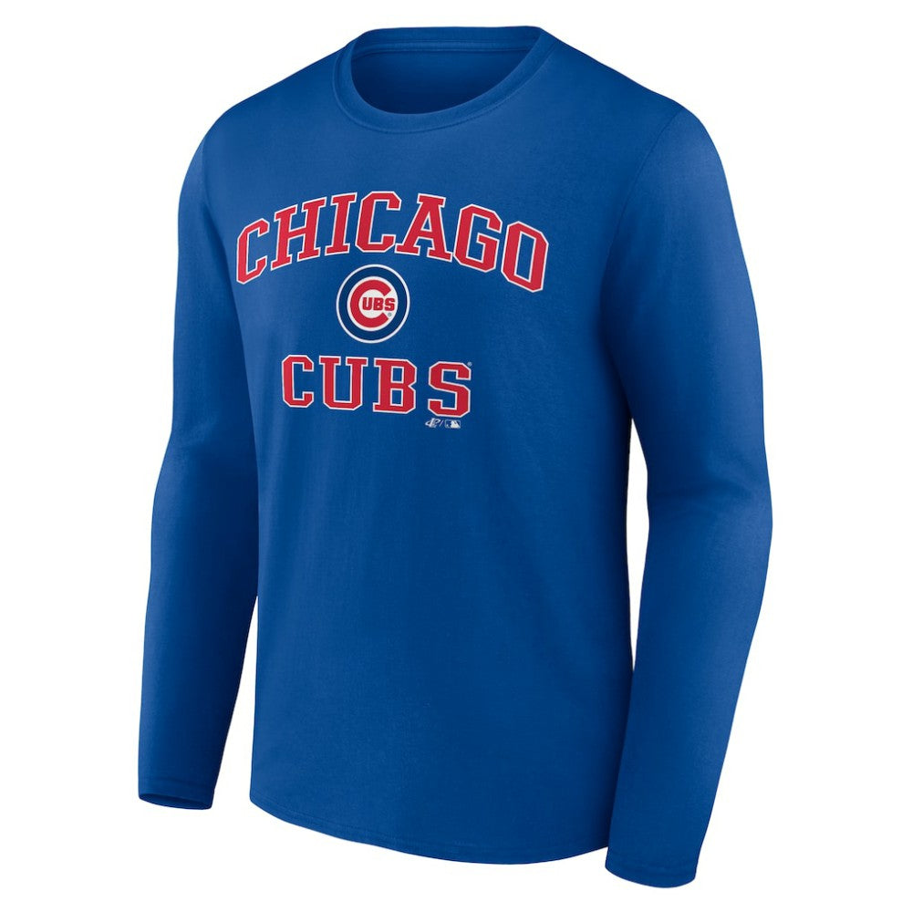 MLB Chicago Cubs Logo Athletic Heart & Soul Long Sleeve T-Shirt