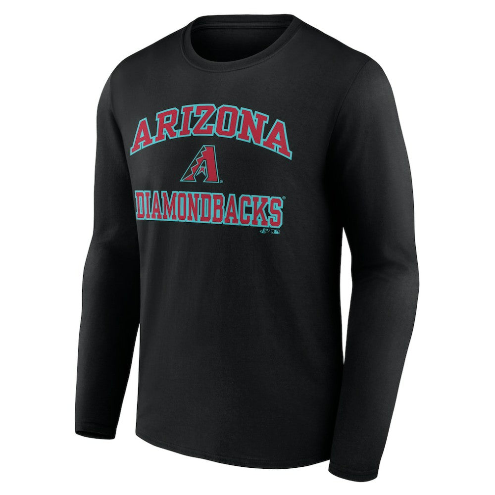 MLB Arizona Diamondbacks Logo Athletic Heart & Soul Long Sleeve T-Shirt
