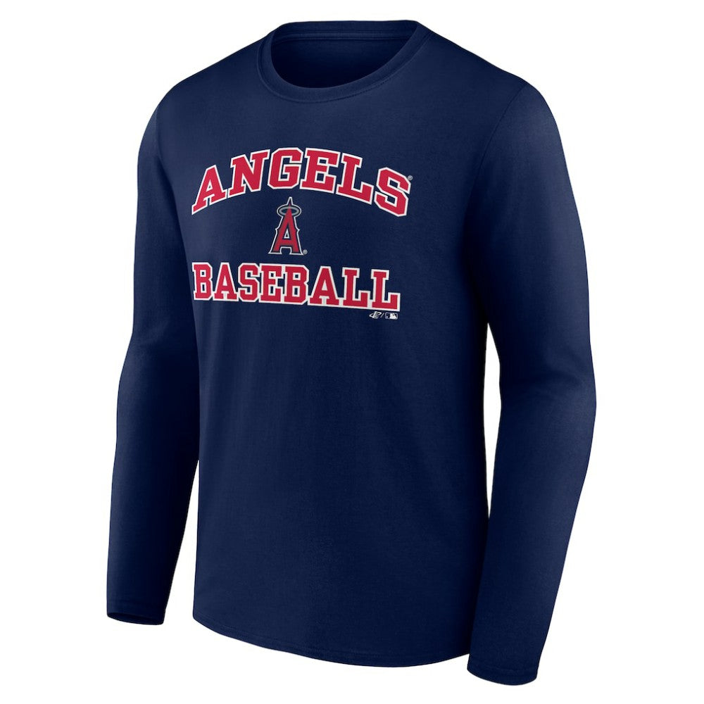 MLB Los Angeles Angels Logo Athletic Heart & Soul Long Sleeve T-Shirt