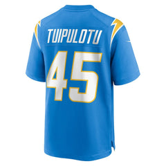 Tuli Tuipulotu  Team Game Jersey - Los Angeles Chargers