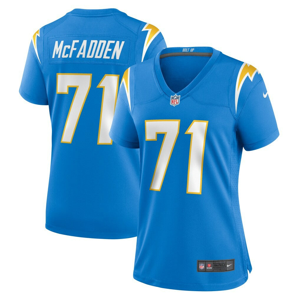 Jordan McFadden  Women's Team Game Jersey - Los Angeles Chargers