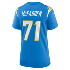 Jordan McFadden  Women's Team Game Jersey - Los Angeles Chargers