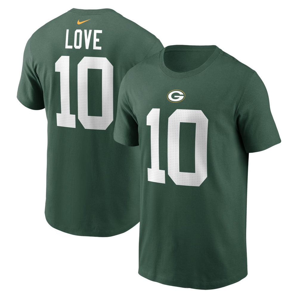 Jordan Love  Player Name & Number T-Shirt - Green Bay Packers