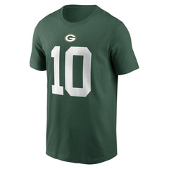 Jordan Love  Player Name & Number T-Shirt - Green Bay Packers