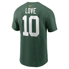 Jordan Love  Player Name & Number T-Shirt - Green Bay Packers