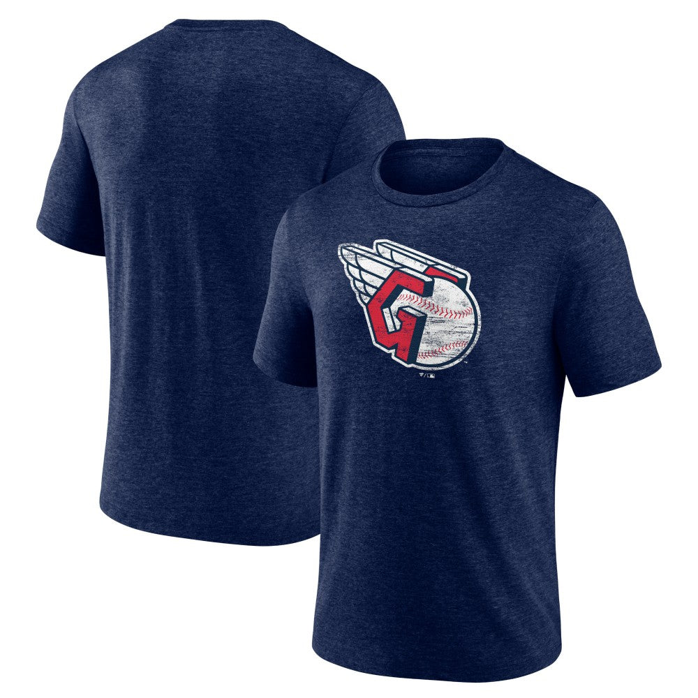 MLB Cleveland Guardians Official Logo Tri-Blend T-Shirt