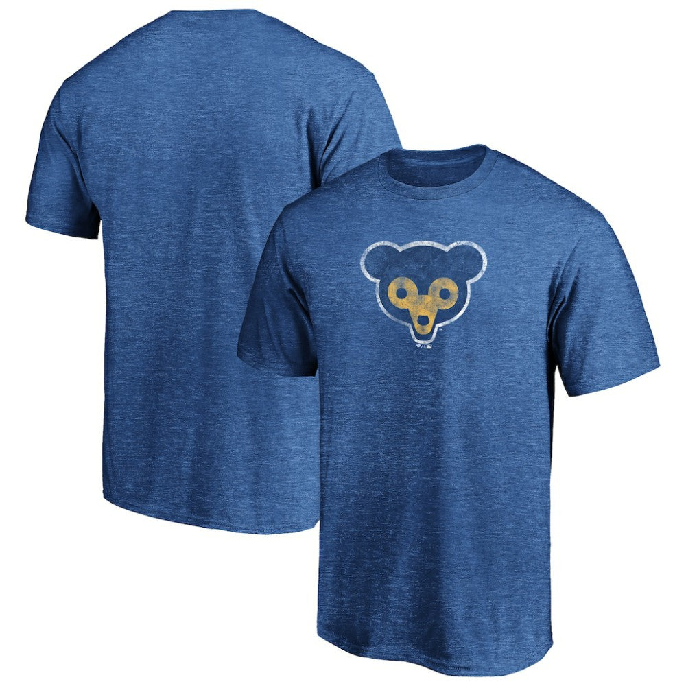 MLB Chicago Cubs Cooperstown Collection Throwback Logo Tri-Blend T-Shirt