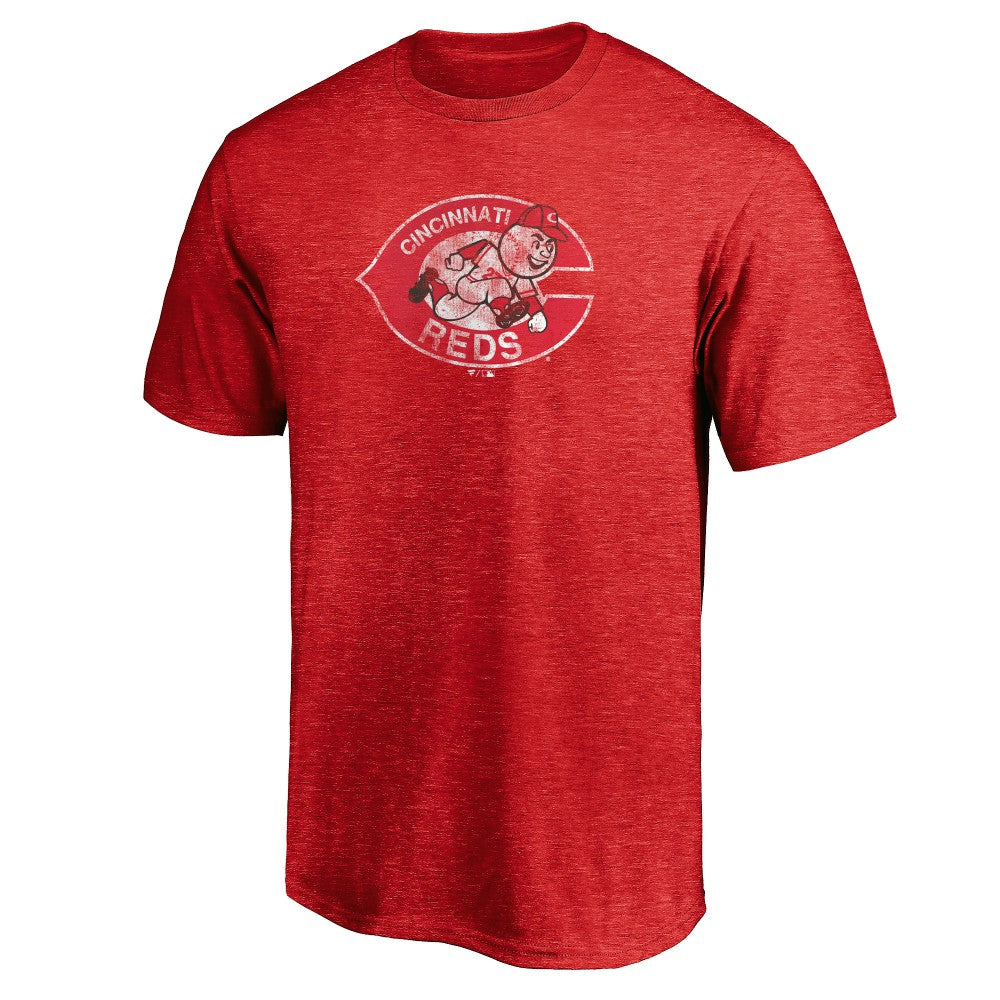 MLB Cincinnati Reds Cooperstown Collection Throwback Logo Tri-Blend T-Shirt