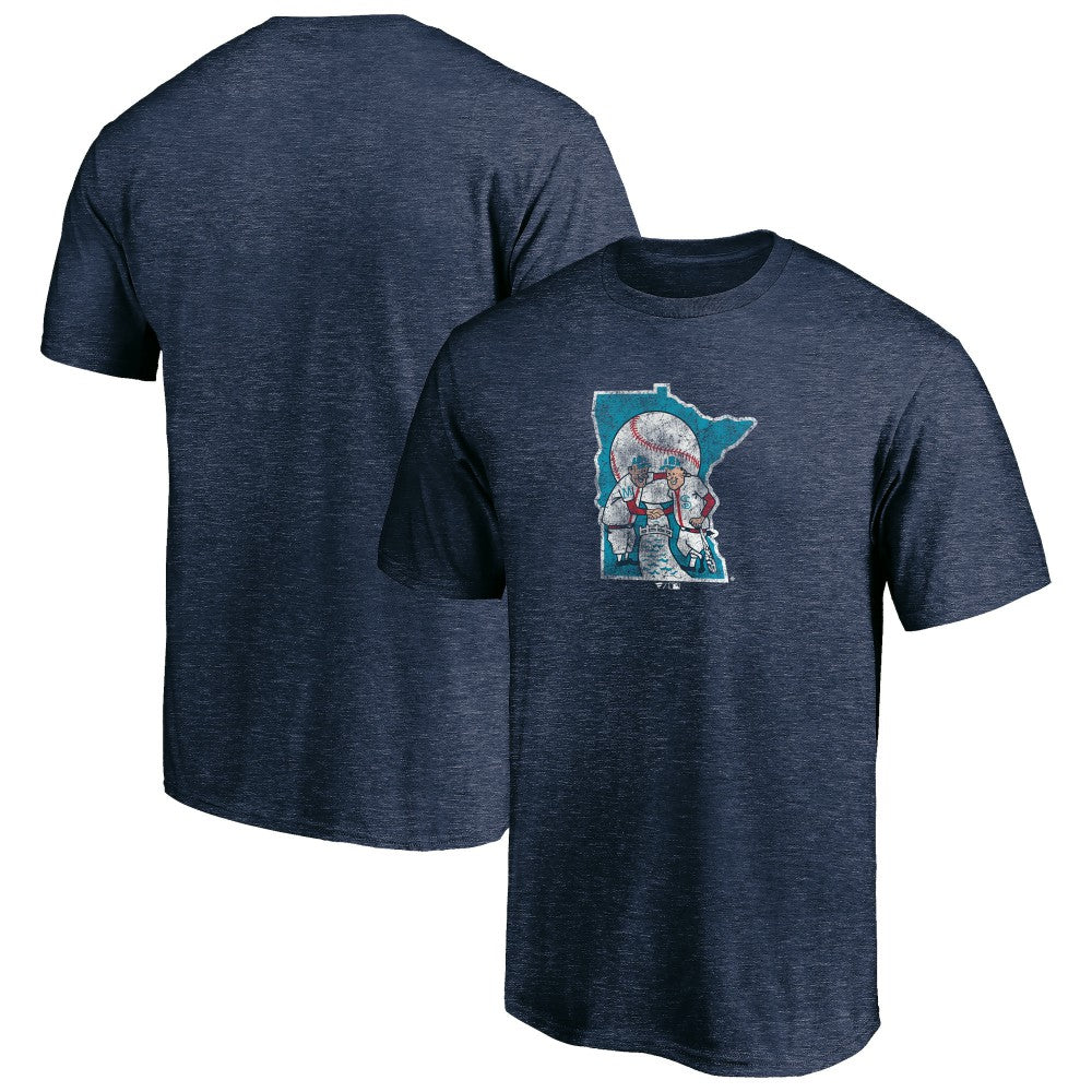 MLB Minnesota Twins Cooperstown Collection Throwback Logo Tri-Blend T-Shirt