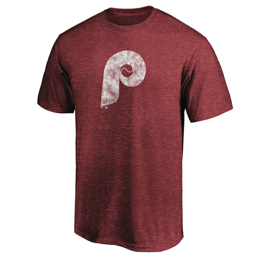 MLB Philadelphia Phillies Cooperstown Collection Throwback Logo Tri-Blend T-Shirt