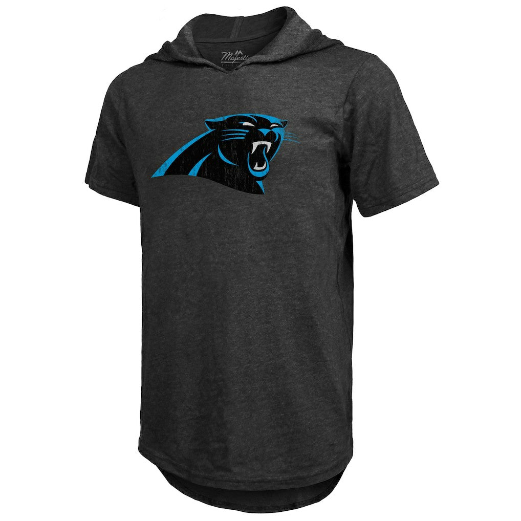 Bryce Young  Majestic Threads Player Name & Number Tri-Blend Slim Fit Hoodie T-Shirt - Carolina Panthers