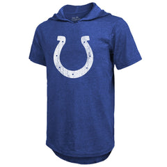 Anthony Richardson  Majestic Threads Player Name & Number Tri-Blend Slim Fit Hoodie T-Shirt - Indianapolis Colts