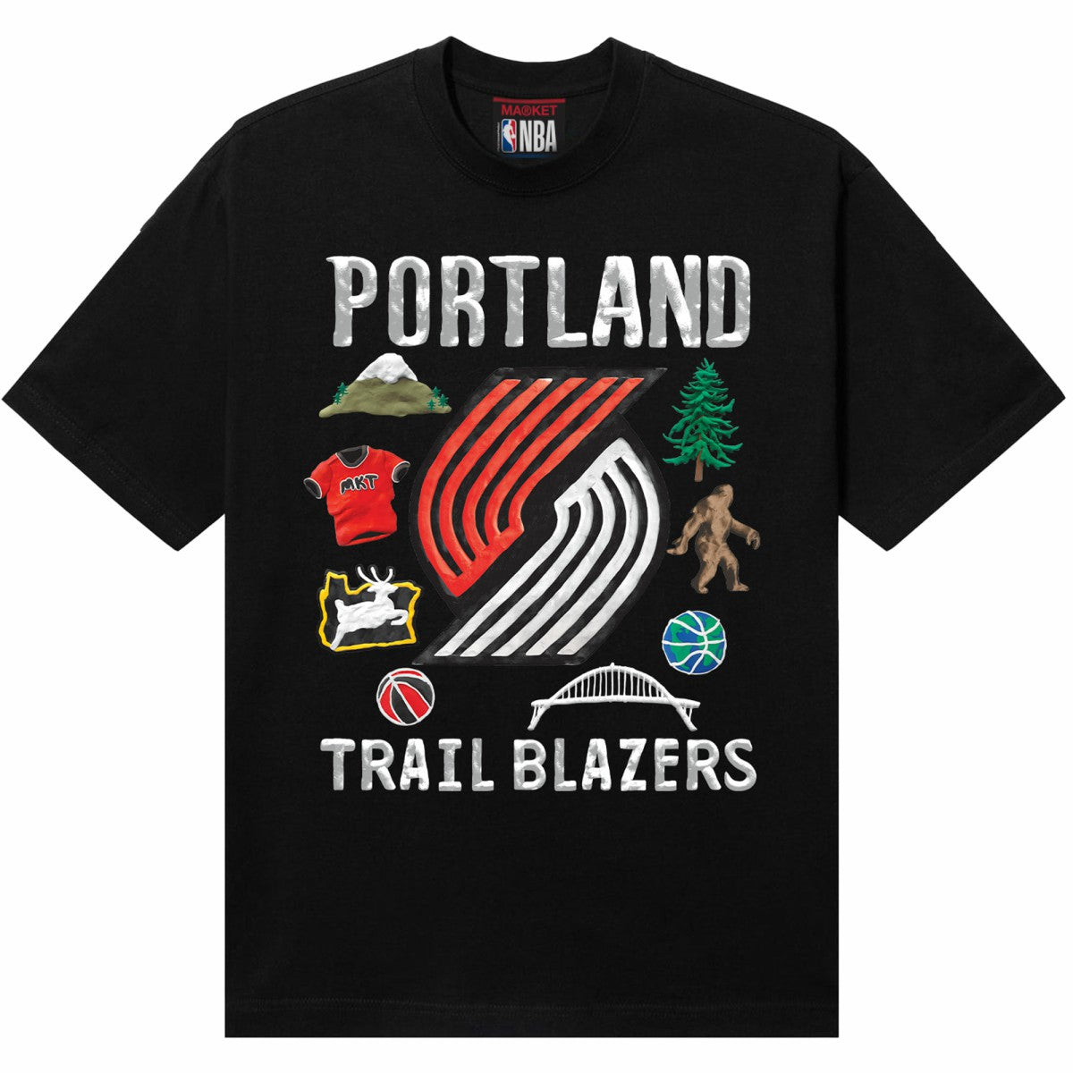 NBA Portland Trail Blazers NBA x MARKET Unisex Claymation T-Shirt