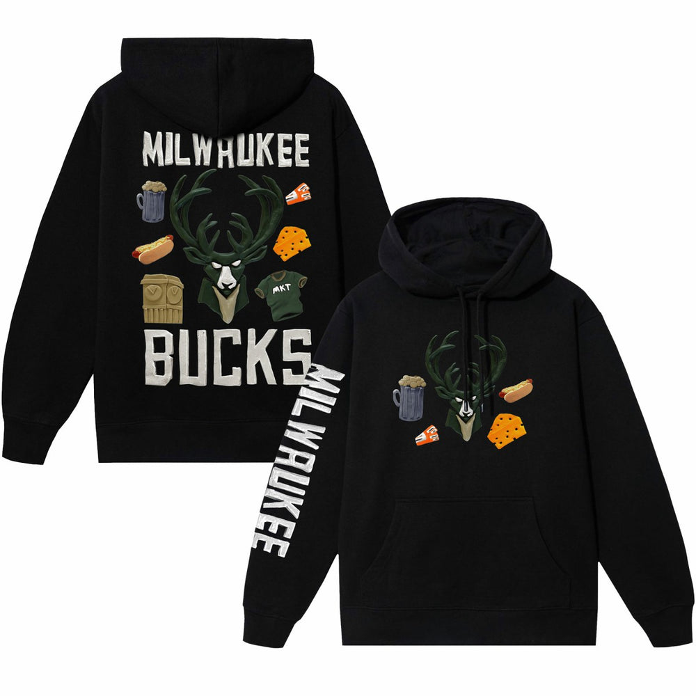 NBA Milwaukee Bucks NBA x MARKET Unisex Claymation Pullover Hoodie