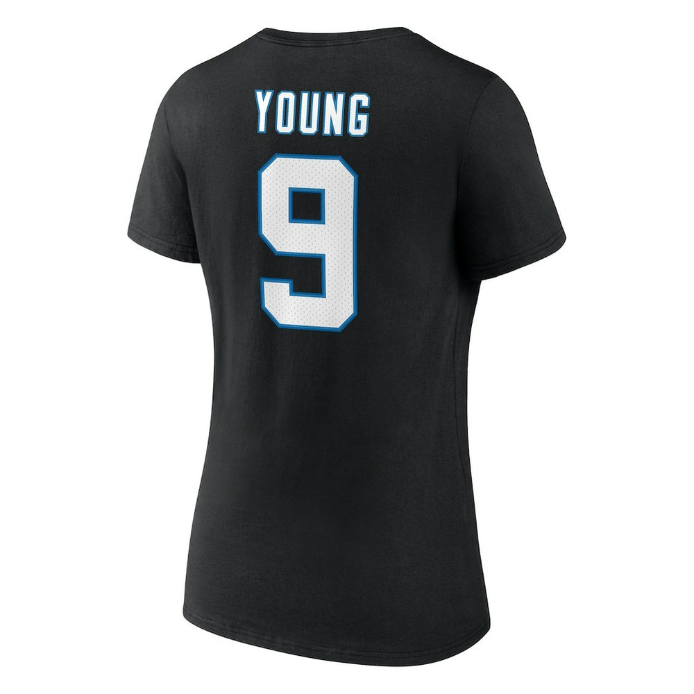 Bryce Young  Women's Icon Name & Number V-Neck T-Shirt - Carolina Panthers